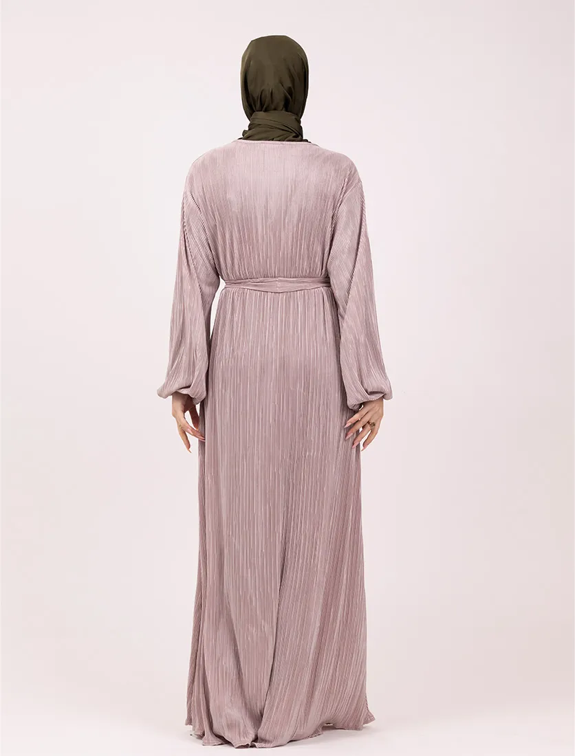 Pink Plisse Abaya
